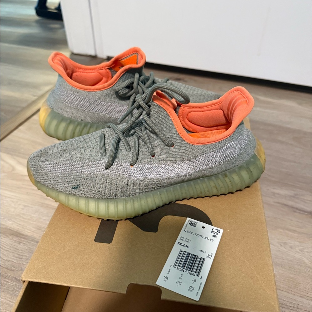 Yeezy Sneakers in Gray and Orange
